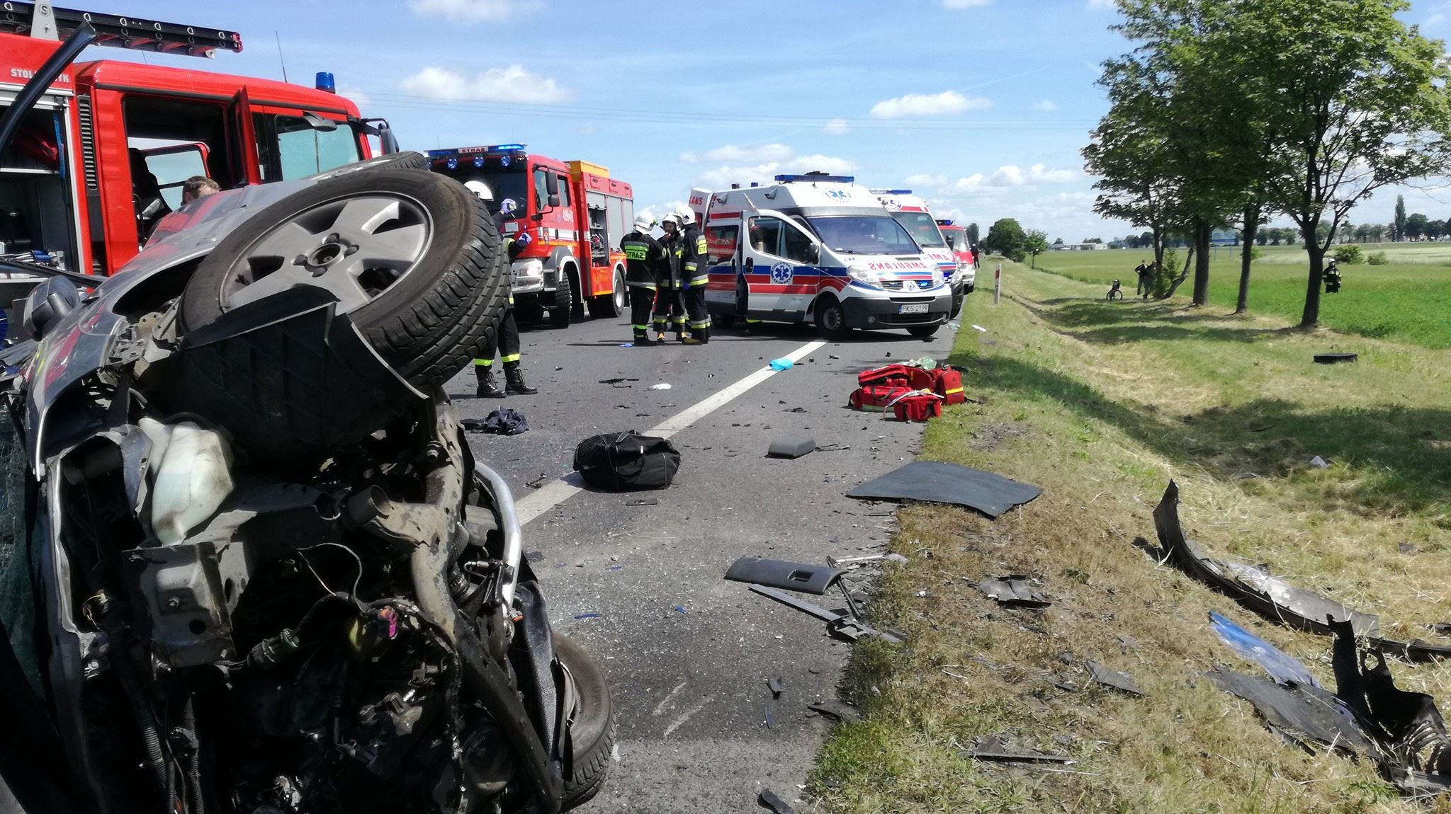 Śmiertelny wypadek w Kościanie, droga Poznań- Leszno zablokowana! (Aktualizacja)