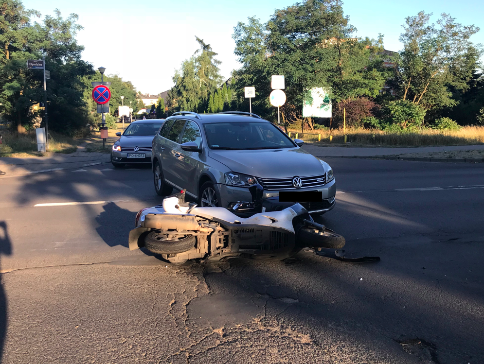 Wypadek motocyklisty na ul. Opolskiej