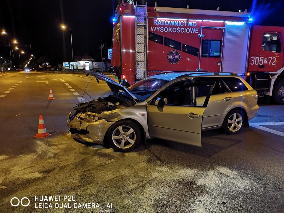 Wypadek na skrzyżowaniu ul. Serbskiej i Naramowickiej