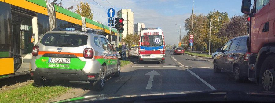 Zderzenie samochodu z tramwajem na ul. Zamenhofa (Aktualizacja)