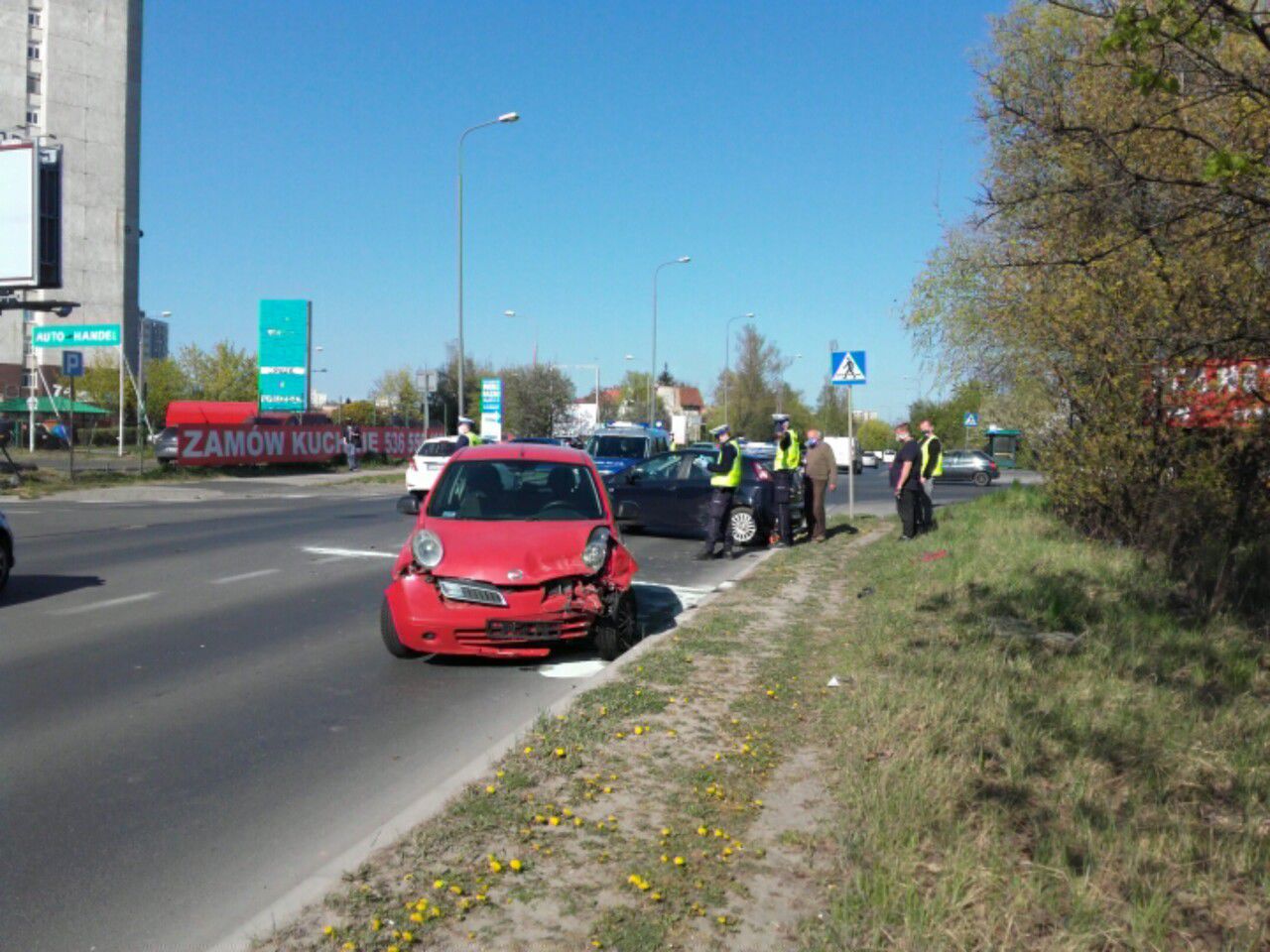 Wypadek na skrzyżowaniu ul. Dziadoszańskiej i Kurlandzkiej