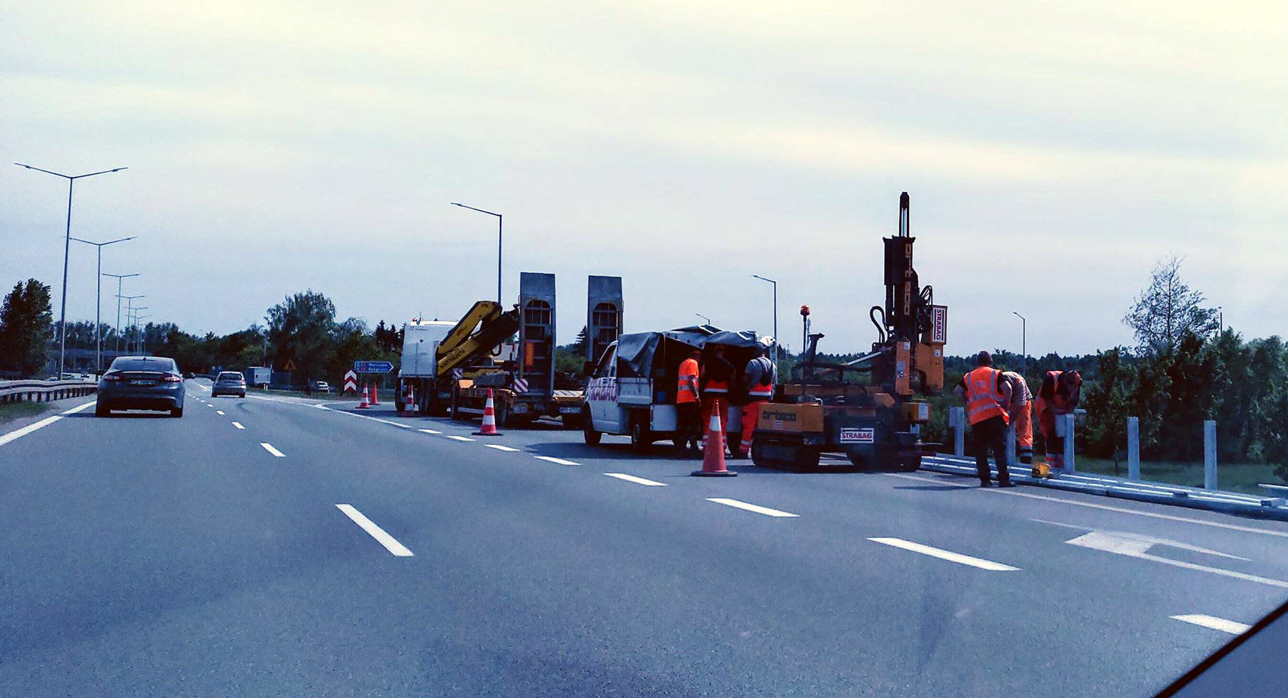 Prace drogowe na węźle Poznań Krzesiny na S11 przy autostradzie A2