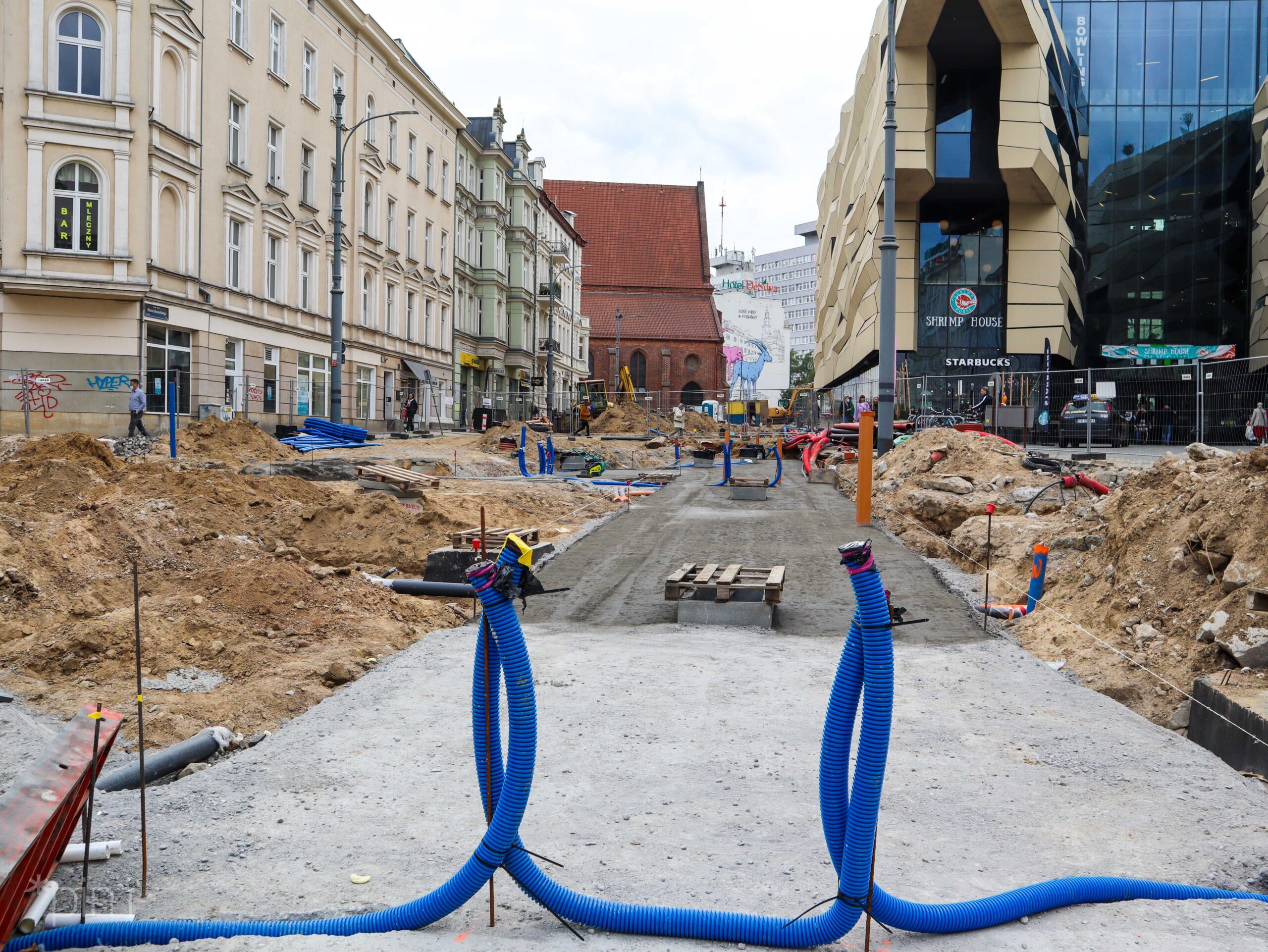 Prace na ul. św. Marcin i Al. Marcinkowskiego – jak wygląda plac budowy?