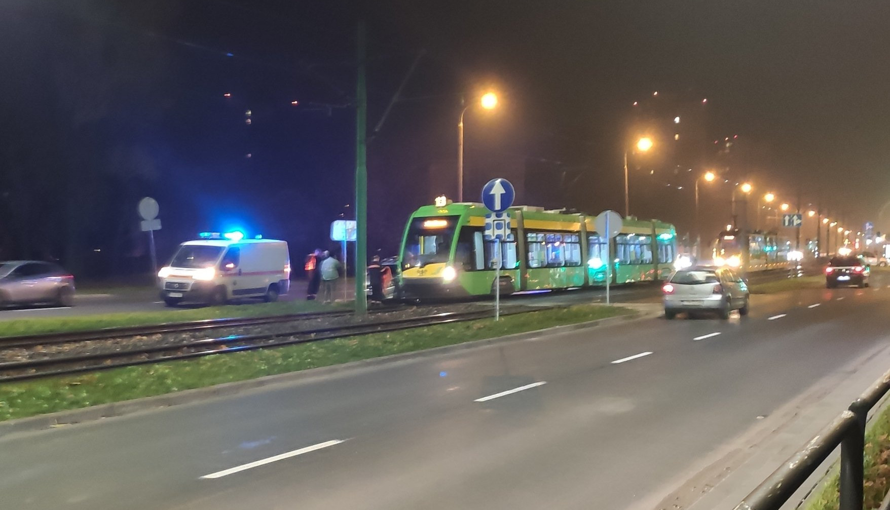 Zderzenie samochodu z tramwajem na ul. Zamenhofa