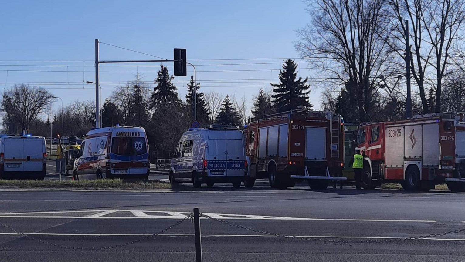 Wypadek na skrzyżowaniu ul. Warszawskiej i Krańcowej