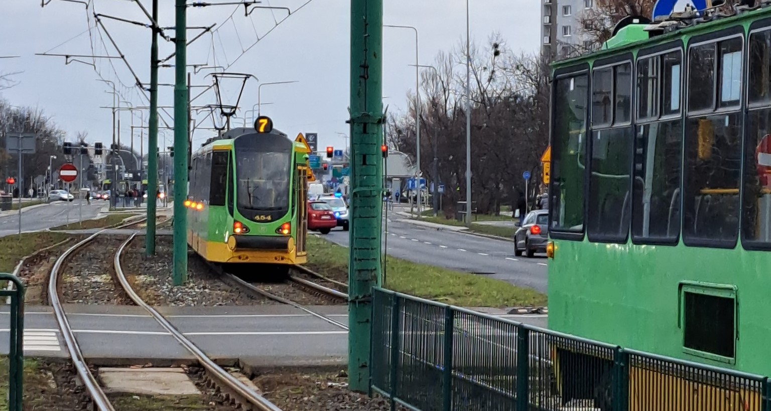 Zderzenie samochodu z tramwajem na ul. Zamenhofa