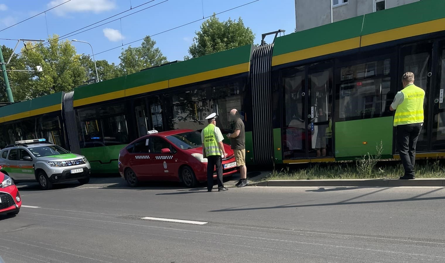 Zderzenie samochodu z tramwajem na ul. Grunwaldzkiej