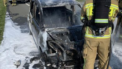 Poranne utrudnienia na A2: Pożar samochodu na 188 km autostrady w kierunku Warszawy
