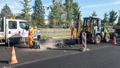 Poniedziałkowe prace drogowe