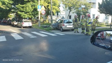 Zderzenie pojazdów na skrzyżowaniu ul. Kasprzaka i Winklera