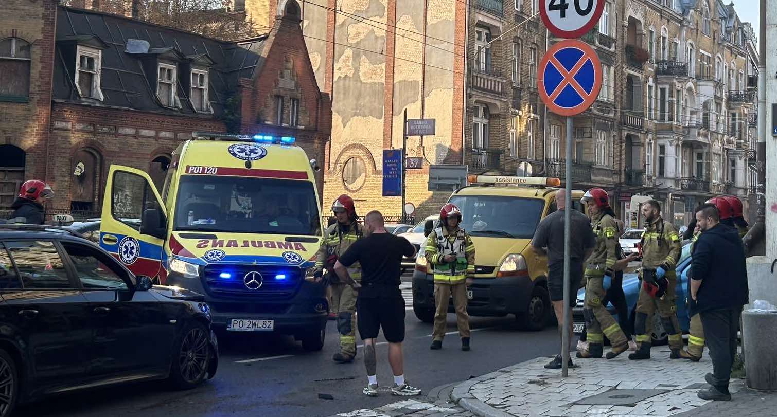 Wypadek na skrzyżowaniu ul. Głogowskiej i Śniadeckich