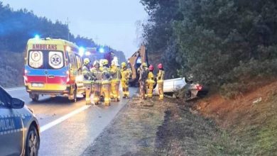 Wypadek na DK72, ciężarówka potrąciła rowerzystę